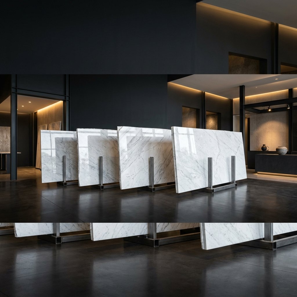 Round Carrara Marble Dining Table